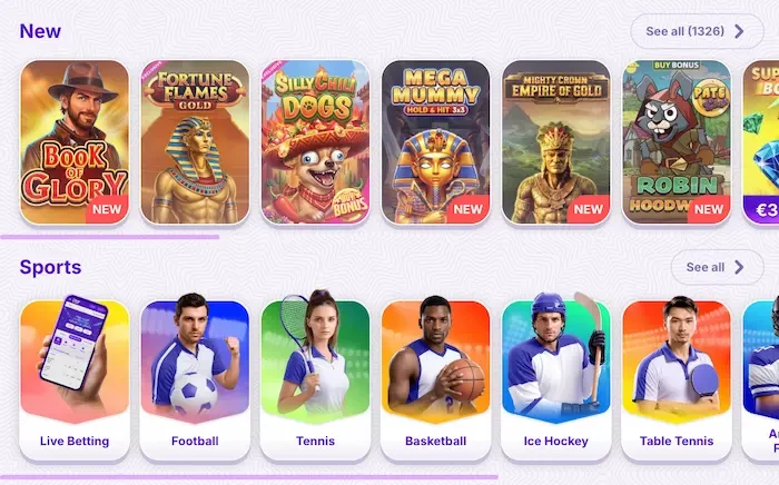 RoboCat Casino games